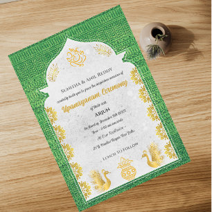 Convite Upanayanam t.c.p. Hindu Thread Janeu Ceremony