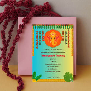 Convite Upanayanam t.c.p. Hindu Thread Janeu Ceremony