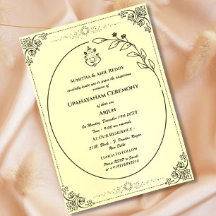 Convite Upanayanam t.c.p. Hindu Thread Janeu Ceremony