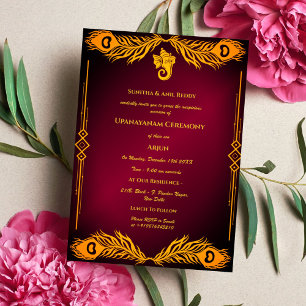 Convite Upanayanam t.c.p. Hindu Thread Janeu Ceremony