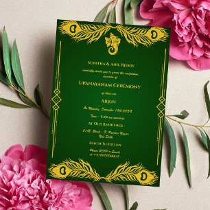 Convite Upanayanam t.c.p. Hindu Thread Janeu Ceremony