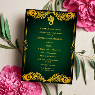 Convite Upanayanam t.c.p. Hindu Thread Janeu Ceremony