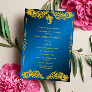 Convite Upanayanam t.c.p. Hindu Thread Janeu Ceremony