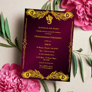 Convite Upanayanam t.c.p. Hindu Thread Janeu Ceremony