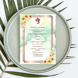 Convite Upanayanam t.c.p. Hindu Thread Janeu Ceremony