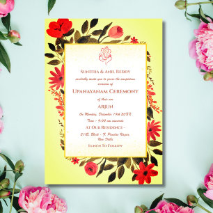 Convite Upanayanam t.c.p. Hindu Thread Janeu Ceremony