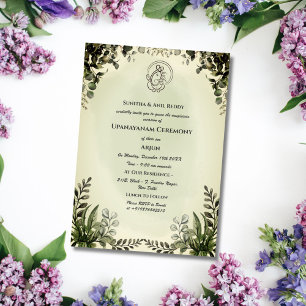 Convite Upanayanam t.c.p. Hindu Thread Janeu Ceremony