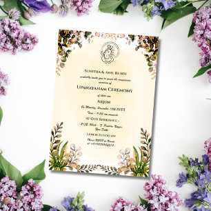 Convite Upanayanam t.c.p. Hindu Thread Janeu Ceremony