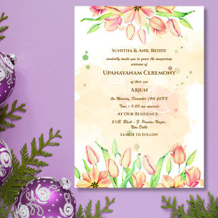 Convite Upanayanam t.c.p. Hindu Thread Janeu Ceremony