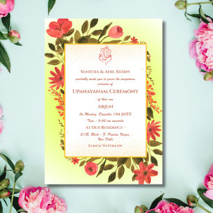 Convite Upanayanam t.c.p. Hindu Thread Janeu Ceremony