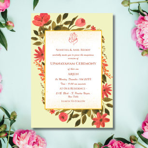 Convite Upanayanam t.c.p. Hindu Thread Janeu Ceremony