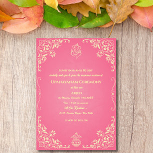 Convite Upanayanam t.c.p. Hindu Thread Janeu Ceremony