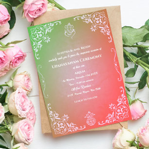 Convite Upanayanam t.c.p. Hindu Thread Janeu Ceremony