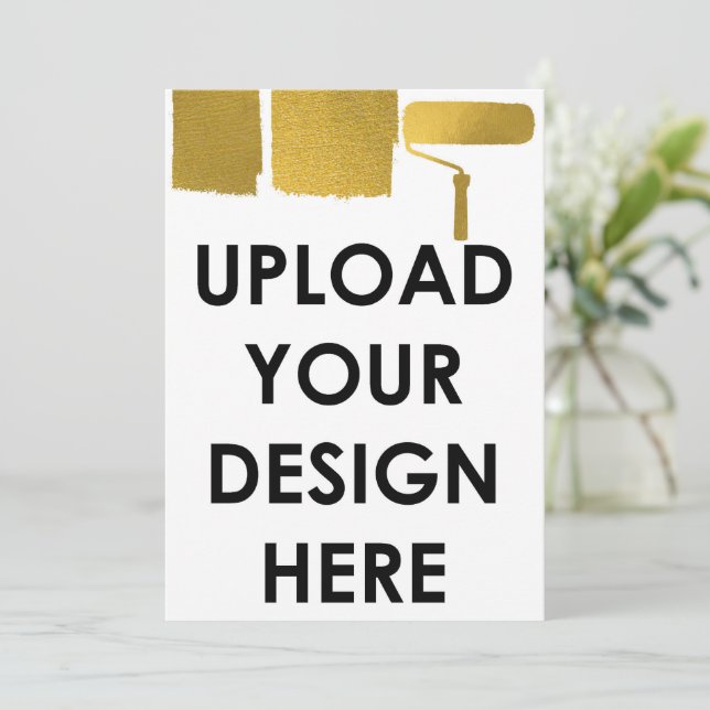 Convite Upload Custom 5x7" Blank Promotional Business (Em pé/Frente)