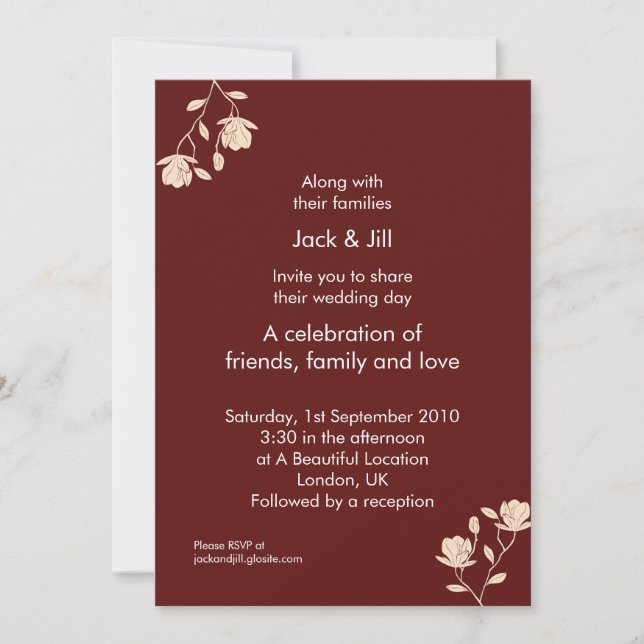 Convite Upsey Dasey (ferrugem) 5x7 (Frente)