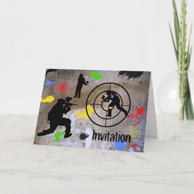 Convite Urban Guerilla Paintball (Frente)