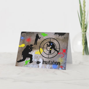 Convite Urban Guerilla Paintball