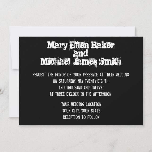 Convite urbano do casamento dos grafites (Frente)