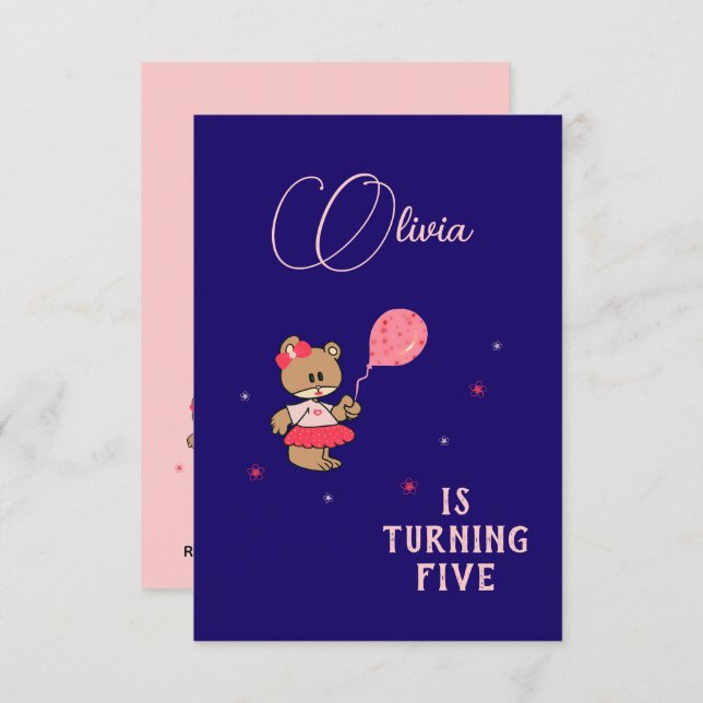 Convite Ursinho (Frente/Verso)