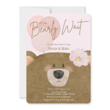 Ursinho Rosa Que Podemos Brindar Chá de fraldas De