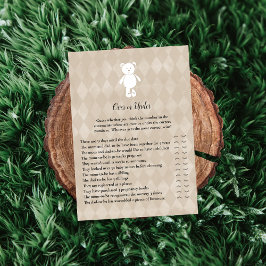 Convite Urso Branco De Teddy Sobre O Jogo Do Chá de fralda