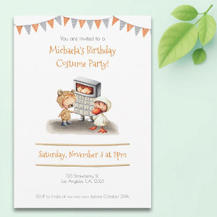 Convite Urso, Calculadora e Festa de aniversário de Costum