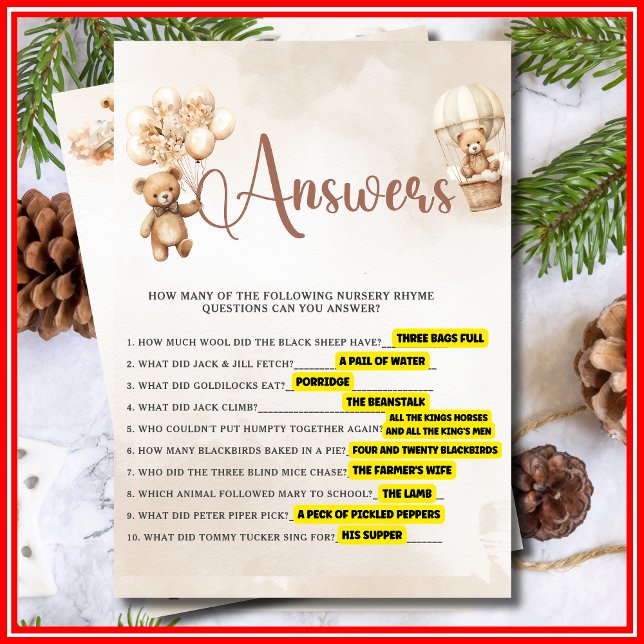 Convite Urso-Chá de fraldas RHYME QUIZ RH (Criador carregado)