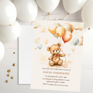 Convite Urso Cortado Neutro
