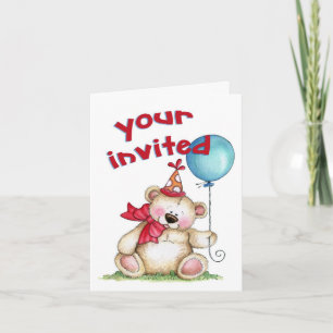 Convite Urso de Aniversário - Convidar
