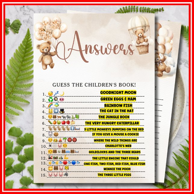 Convite Urso de Jogo de Jogo EMOJI - Chá de fraldas DE LIV (Criador carregado)