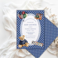 Urso de pelúcia azul e branco com bolinhas, brinqu