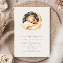 Urso de pelúcia Boho Neutro Festa de Bebê Lua