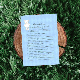 Convite Urso de Pelúcia Branco Quem Conhece Melhor a Mamãe