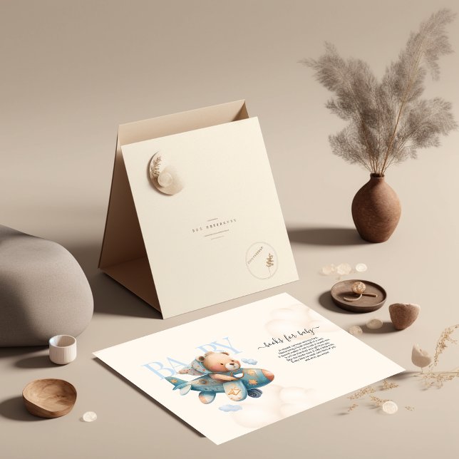 Convite Urso de pelúcia de cor aquática (Criador carregado)