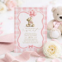 Urso de pelúcia Elegante Xadrez Rosa Pastel Churra