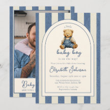 Urso de pelúcia em jeans azul Foto Código QR Chá d