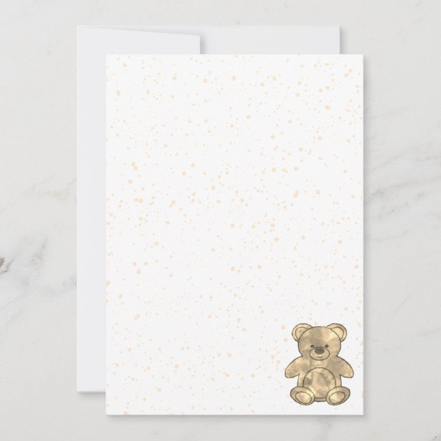 Convite Urso de Pelúcia Personalizado (Frente)