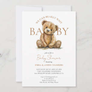 Convite Urso De Teddy Bonito Que Podemos Banir Chá de fral