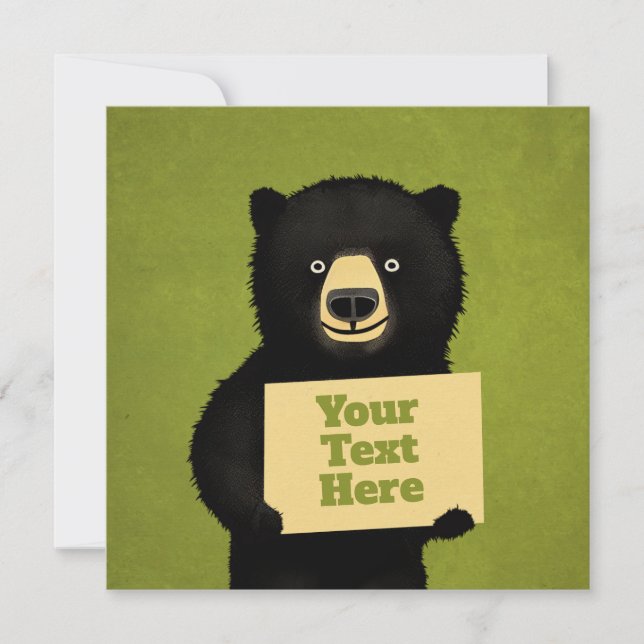 Convite Urso Grizzly (Frente)