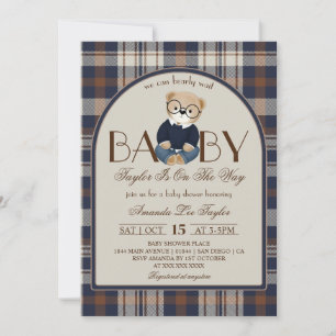 Convite Urso Mal Mal Espera Luxo Menino Churrasco de Bebê