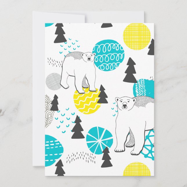 Convite Urso polar (Frente)