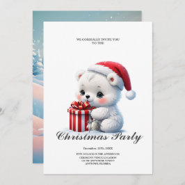 Convite Urso polar de Natal