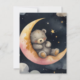 Convite Urso Sonolento na Lua