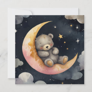 Convite Urso Sonolento na Lua