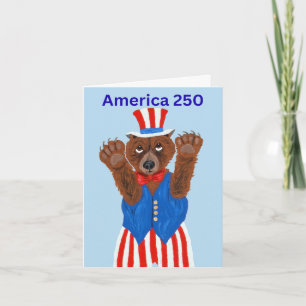 Convite Urso Tio Sam América 250