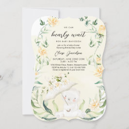 Convite Urso Verde Sexo Amarelo Neutro Chá de fraldas I