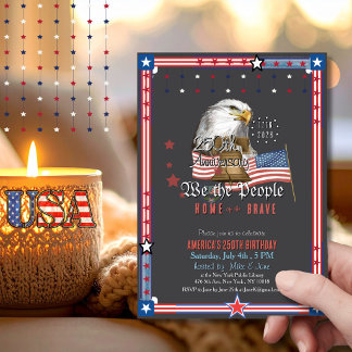 Convite US 250 Anniversary  Eagle & Bell Illustration