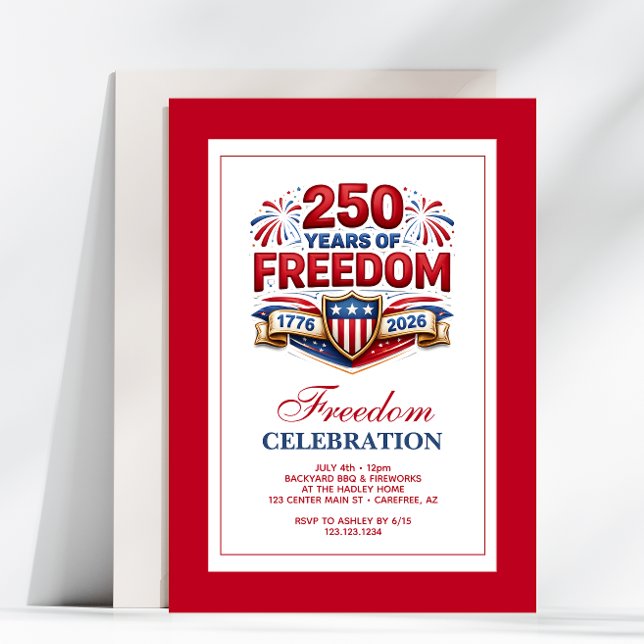 Convite USA 250 Year Commemorative Celebration (Criador carregado)