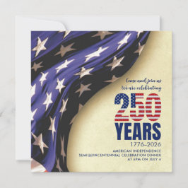 Convite USA 250 Years American Independence Birthday