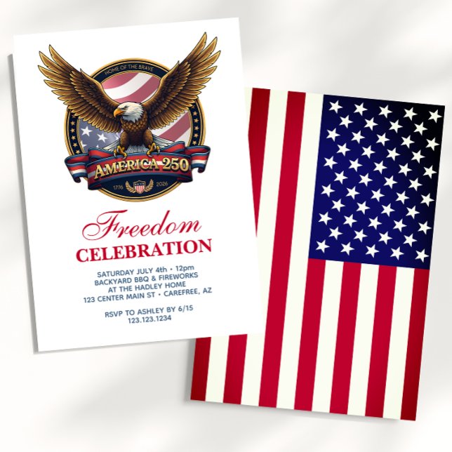 Convite USA 250th Anniversary BBQ (Criador carregado)